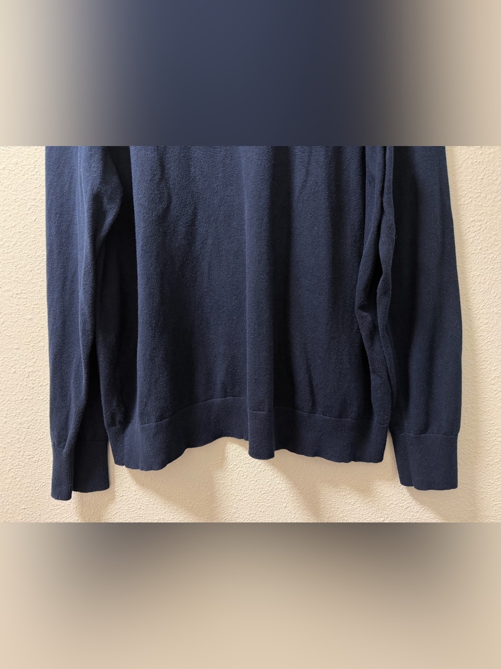 Boden Colette Sweater Floral Embroidered Scalloped Collar Stretch Blue Womens XL - Picture 5 of 9